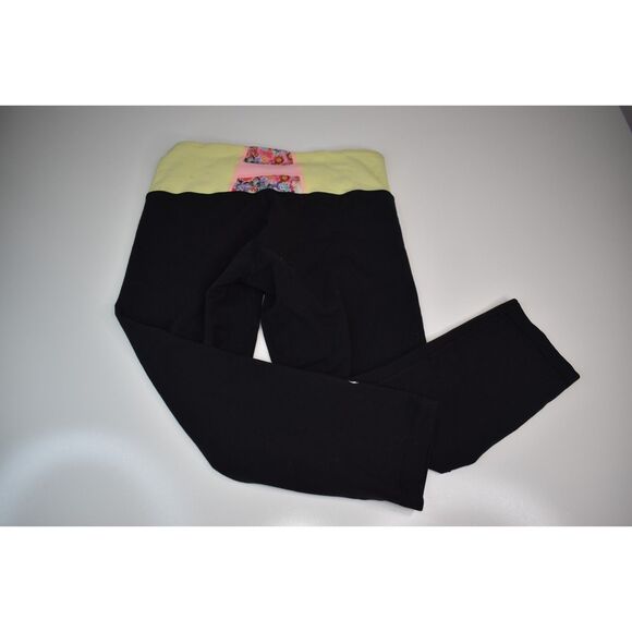 Lululemon Wunder Under Reversible Cropped Legging Floral Yellow Pink Womens 6 - Picture 5 of 8
